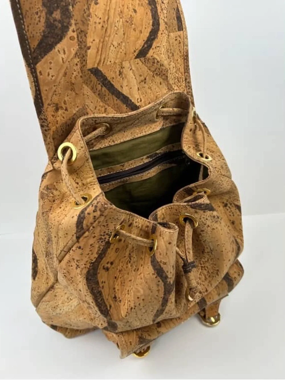 Artelusa Portuguese Cork Backpack | Vegan Cork Leather Drawstring Travel Bag